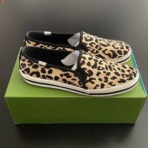 Keds x Kate Spade Double Decker Leo Pony Tan Slip Ons